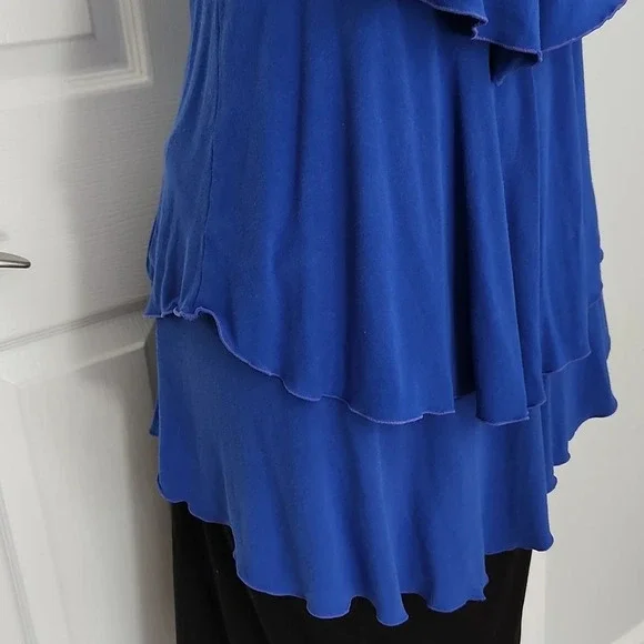 Moon Katz Royal Blue Layered Open Back Top - Picture 6 of 13